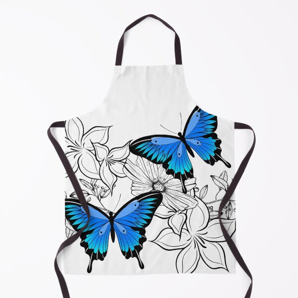 Item preview, Blue Butterflies Floral Design – Modern Botanical Art designed and sold by Sock Garden.