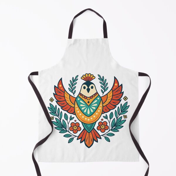 Item preview, Folk Art Colorful Bird with Flowers and Leaves Illustration designed and sold by ArtfulWeave.