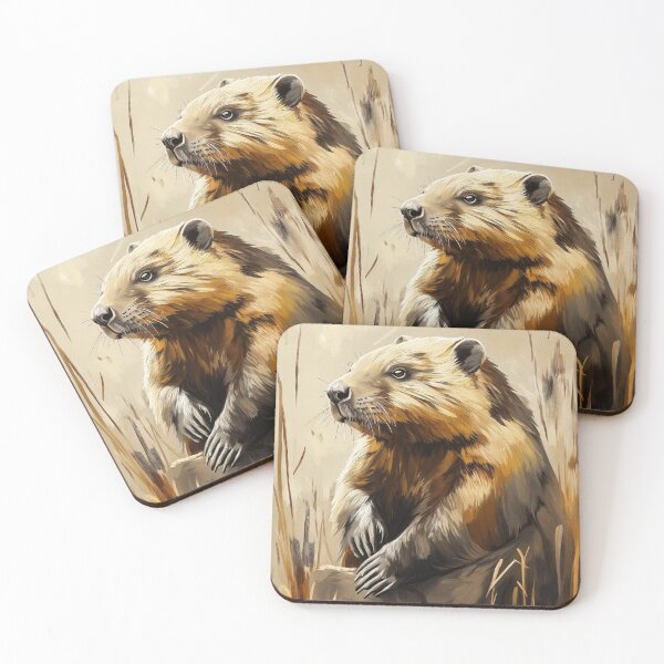 Item preview, Stunning Beaver Painting for Home & Office designed and sold by LazyOwlStore.