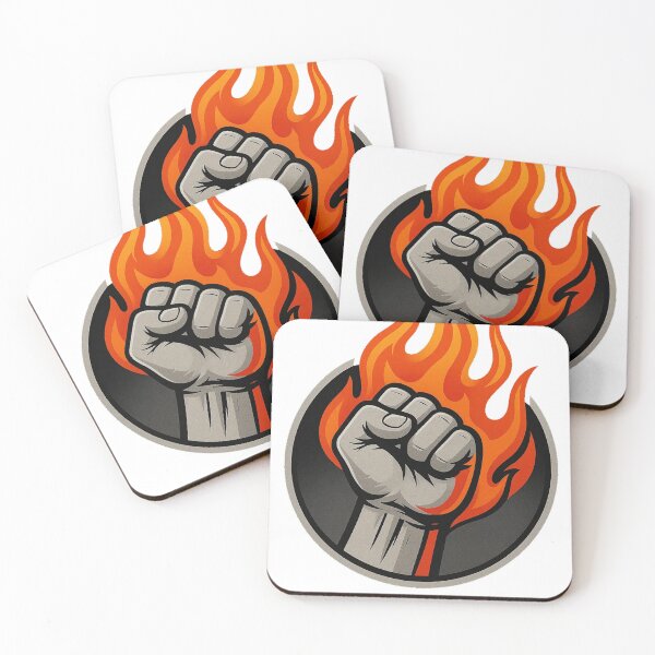 Item preview, Strong fist in flames designed and sold by Phanteom.