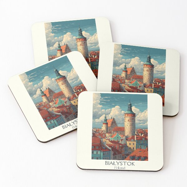 Item preview, Białystok Poland Poster – Vintage Cityscape Art Print designed and sold by TuncGK.