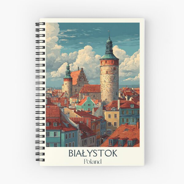 Item preview, Białystok Poland Poster – Vintage Cityscape Art Print designed and sold by TuncGK.