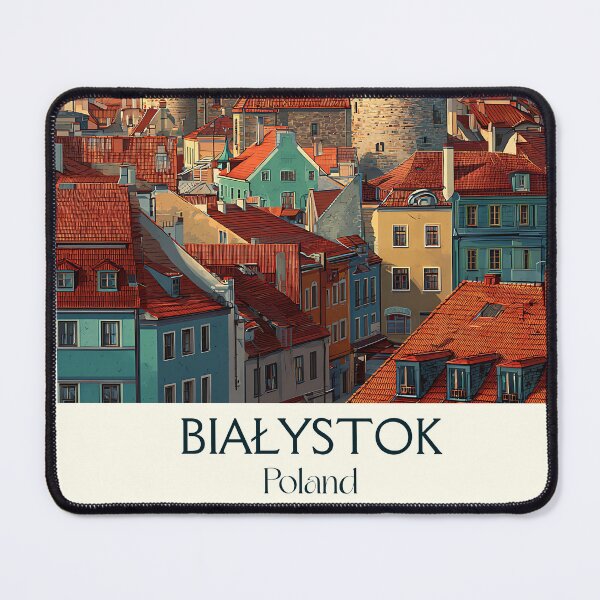 Item preview, Białystok Poland Poster – Vintage Cityscape Art Print designed and sold by TuncGK.