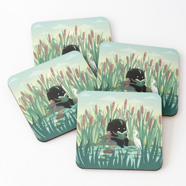 Item preview, A Quiet Lake Spot – Book Lover Monster  designed and sold by littleclyde.