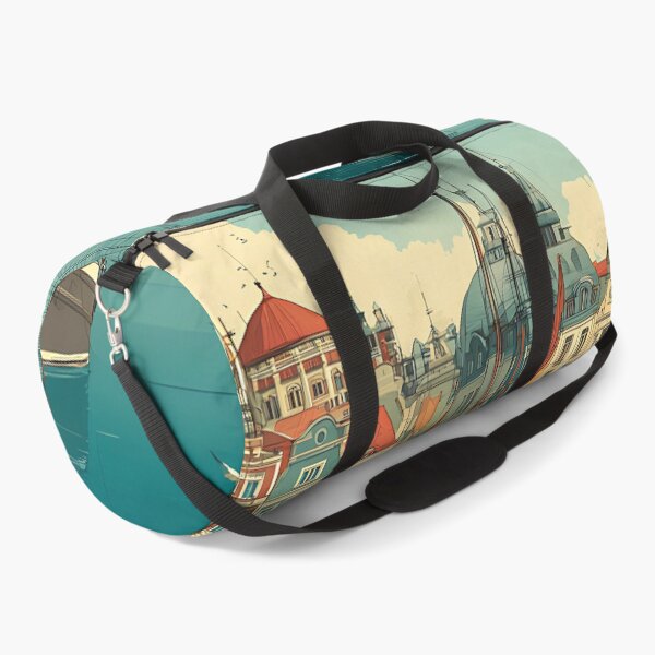 Item preview, Gdynia Poland Poster – Modernist Seaport Retro Print designed and sold by TuncGK.