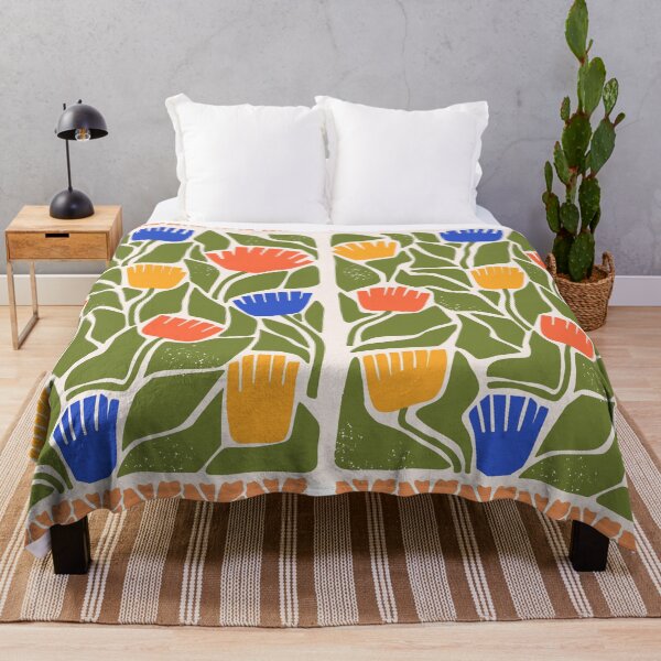 Item preview, Vibrant folk art floral pattern designed and sold by BLITZNBLING.