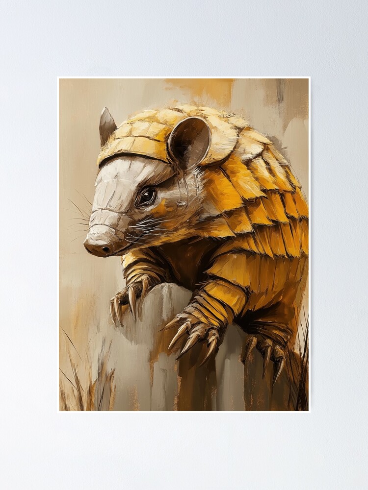 Stunning Armadillo Painting for Home Office
