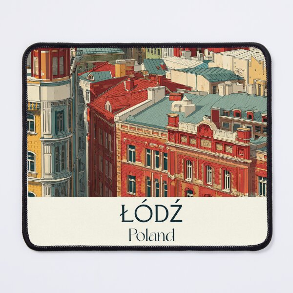 Item preview, Łódź Poster – Industrial Polish City in Vintage Poster Style designed and sold by TuncGK.