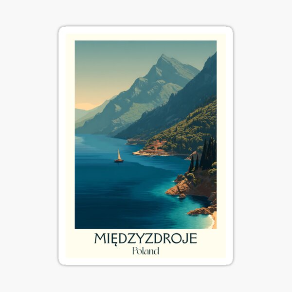 Item preview, Międzyzdroje Poster – Baltic Seaside Poland in Retro Print designed and sold by TuncGK.