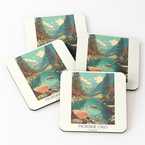 Item preview, Morskie Oko Poster – Poland’s Tatra Lake in Retro Landscape Style designed and sold by TuncGK.