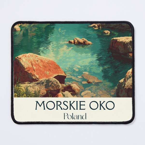 Item preview, Morskie Oko Poster – Poland’s Tatra Lake in Retro Landscape Style designed and sold by TuncGK.
