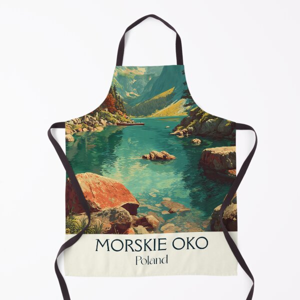 Item preview, Morskie Oko Poster – Poland’s Tatra Lake in Retro Landscape Style designed and sold by TuncGK.