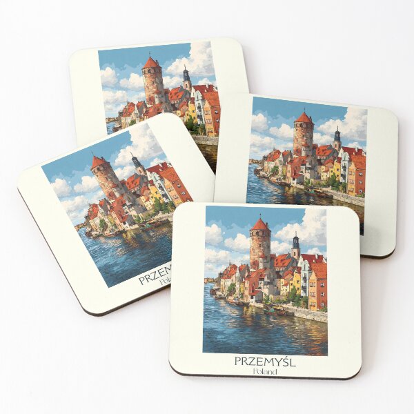 Item preview, Przemyśl Poster – Polish Hilltop Town in Vintage Art Style designed and sold by TuncGK.