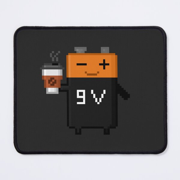 Item preview, Pixel Art Coffee 9V Battery designed and sold by Dugolivia.