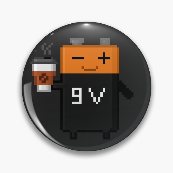 Item preview, Pixel Art Coffee 9V Battery designed and sold by Dugolivia.