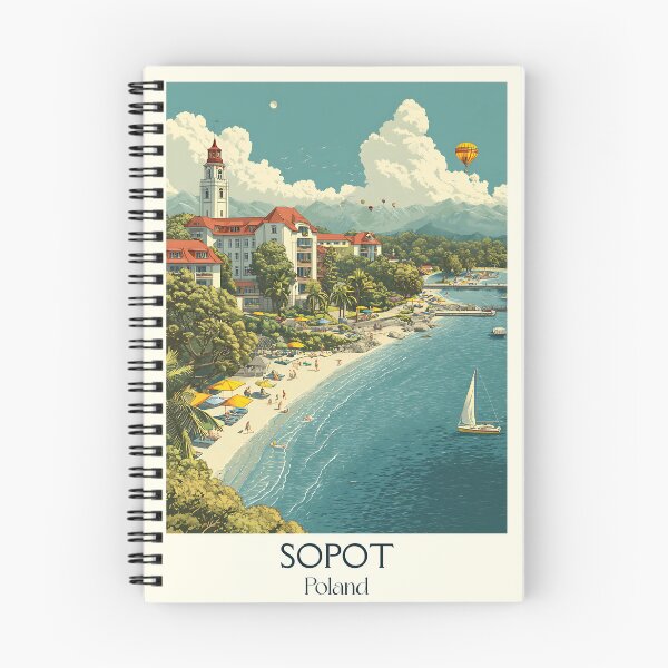 Item preview, Sopot Poster – Polish Seaside Elegance in Vintage Poster Style designed and sold by TuncGK.