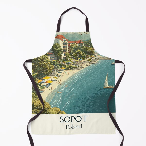 Item preview, Sopot Poster – Polish Seaside Elegance in Vintage Poster Style designed and sold by TuncGK.