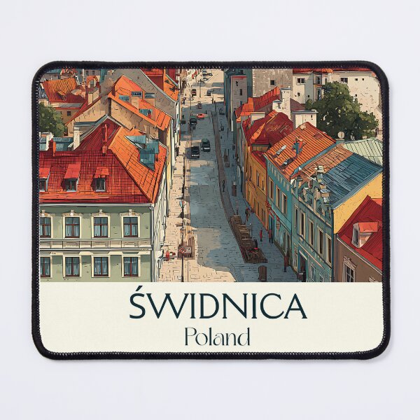 Item preview, Świdnica Poster – Historic Polish Town in Vintage Print designed and sold by TuncGK.