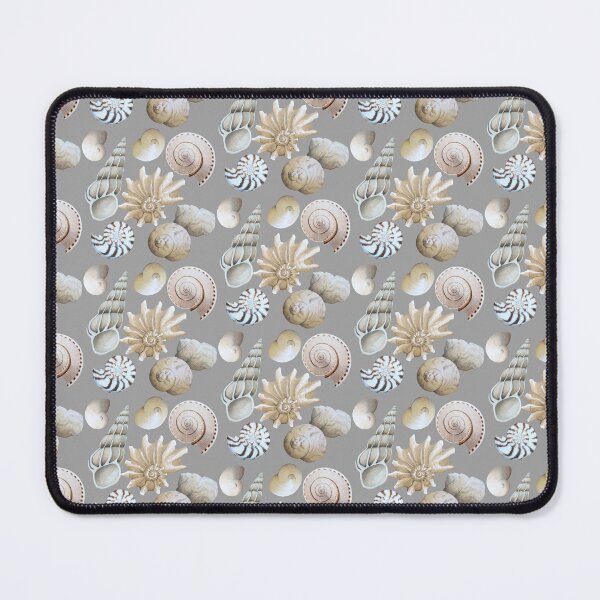 Item preview, Beachcombed Beauties on Mocha - Neutral sea shells designed and sold by LisaLeQuelenec.