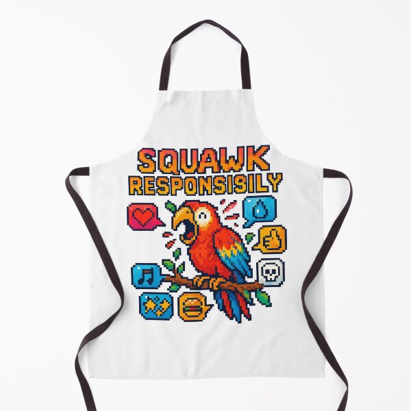 Item preview, Squawk Responsibly – Pixel Parrot Chaos Jungle Design designed and sold by NaturePixel.