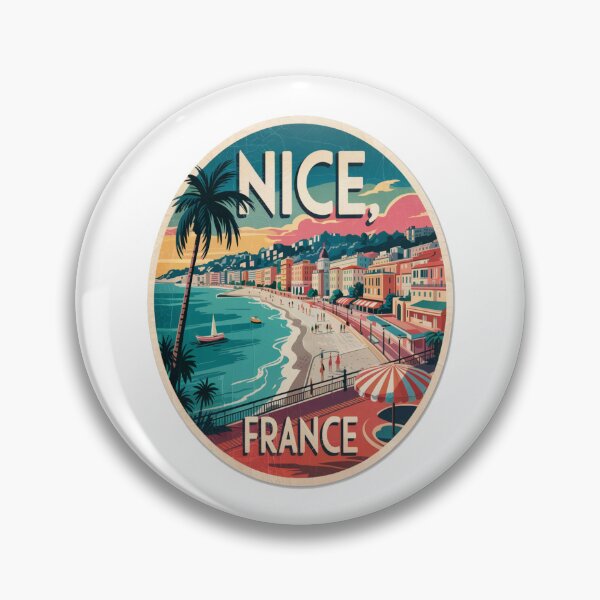 Item preview, Nice France Retro French Riviera Travel Sticker designed and sold by stickercuffs.