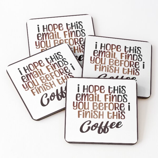 Item preview, I Hope This Email | Cheeky Office Coffee Squad | Illustrated Latte Art designed and sold by .Stitch.Stab.Scroll.Social..