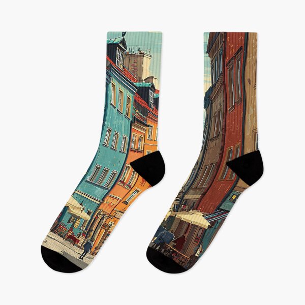 Item preview, Warsaw Poster – Poland’s Capital in Vibrant Vintage Travel Art designed and sold by TuncGK.