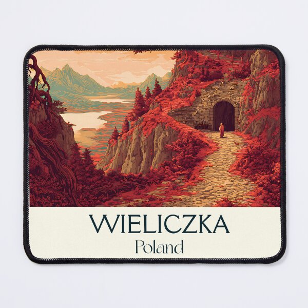 Item preview, Wieliczka Salt Mine Poster – Underground Wonders in Retro Style designed and sold by TuncGK.