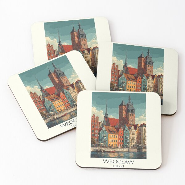 Item preview, Wrocław Poster – Riverside Polish City in Retro European Style designed and sold by TuncGK.