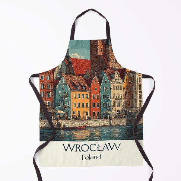 Item preview, Wrocław Poster – Riverside Polish City in Retro European Style designed and sold by TuncGK.