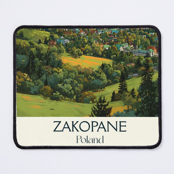 Item preview, Zakopane Poster – Tatra Mountains Village in Vintage Alpine Style designed and sold by TuncGK.