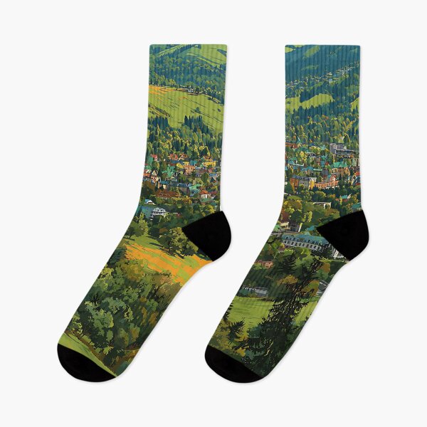 Item preview, Zakopane Poster – Tatra Mountains Village in Vintage Alpine Style designed and sold by TuncGK.