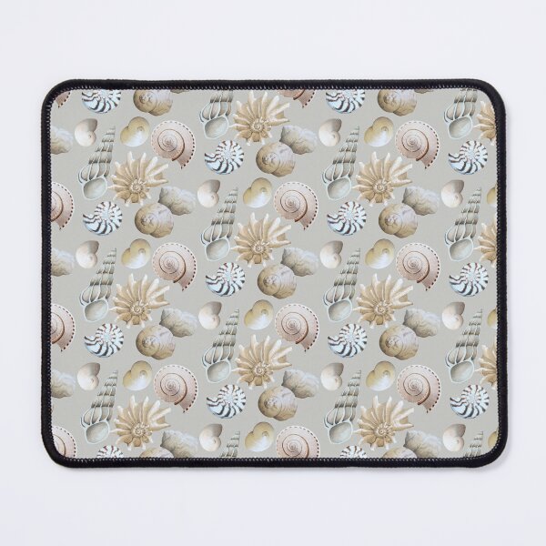 Item preview, Beachcombed Beauties on taupe - Neutral sea shells designed and sold by LisaLeQuelenec.