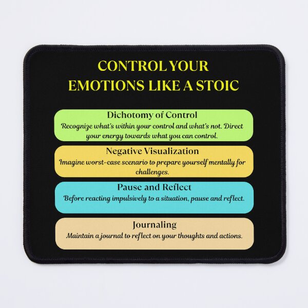 Item preview, 4 Ways to control your emotions like a Stoic | Stoicism Philosophy, Emotional Regulation designed and sold by LexaArtworks.