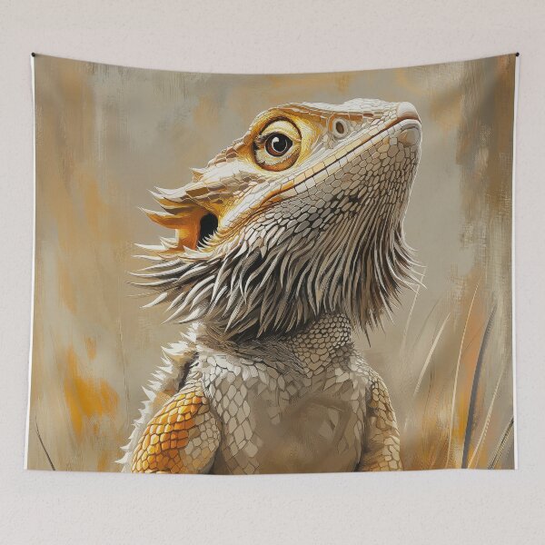 Item preview, Stunning Bearded Dragon Painting for Home & Office designed and sold by LazyOwlStore.