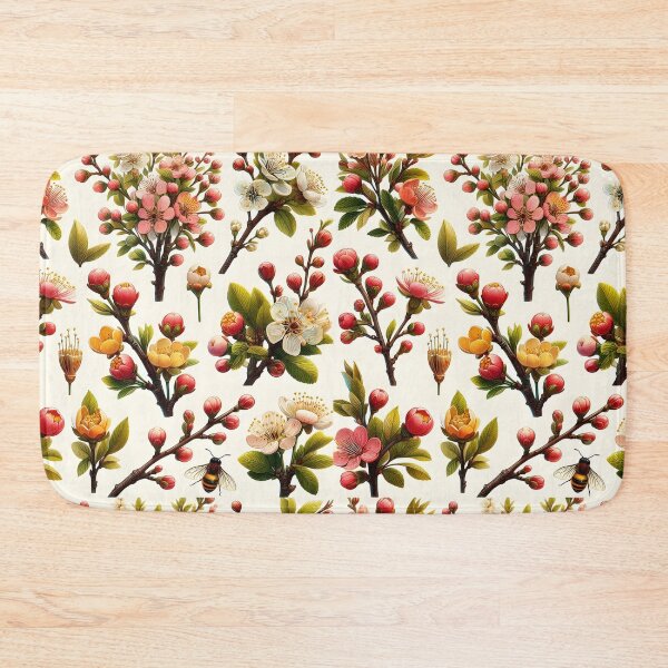 Item preview, Sakura Botanical Collage – Pink White Cherry Blossoms on Varied Twigs designed and sold by EmeraldeaDesign.