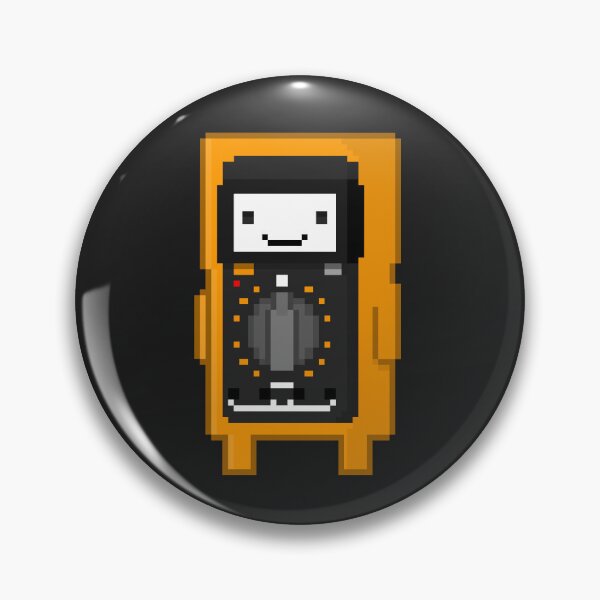 Item preview, Voltino the Cute Pixel Multimeter – Electrical Engineering Mascot designed and sold by Dugolivia.