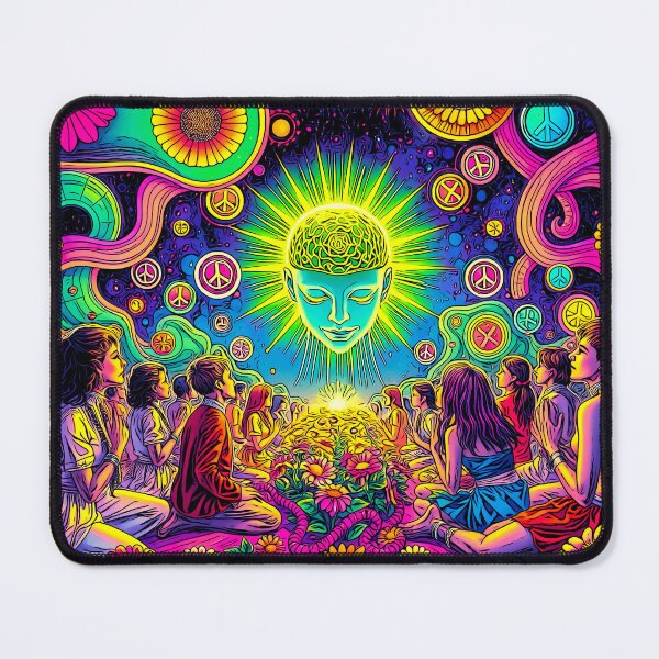 Item preview, Machine God Cult – Vintage 60s Psychedelic AI Hippie Art designed and sold by Mark Fischer.
