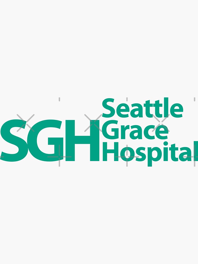 "Seattle Grace Hospital" Sticker by huckblade Redbubble