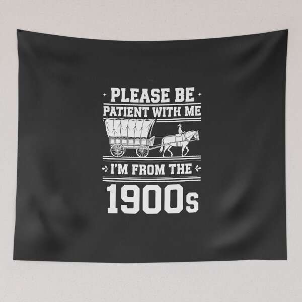 Item preview, Please Be Patient With Me I'm From The 1900s  | Funny Vintage Covered Wagon Retro Tee designed and sold by rafalZielinski.