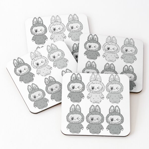Item preview, Greyscale labubu pack designed and sold by Galaxy Artz.