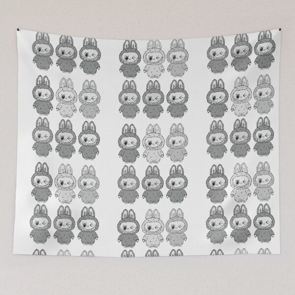 Item preview, Greyscale labubu pack designed and sold by Galaxy Artz.