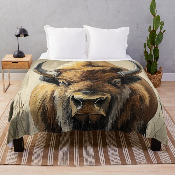 Item preview, Stunning Bison Painting for Home & Office designed and sold by LazyOwlStore.