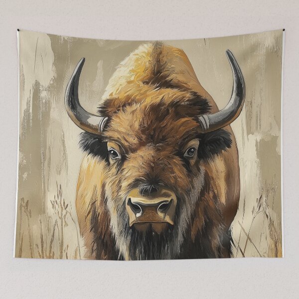 Item preview, Stunning Bison Painting for Home & Office designed and sold by LazyOwlStore.