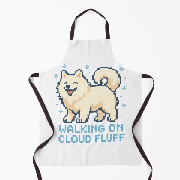 Item preview, Walking on Cloud Fluff – Pixel Samoyed with Snowflakes designed and sold by NaturePixel.
