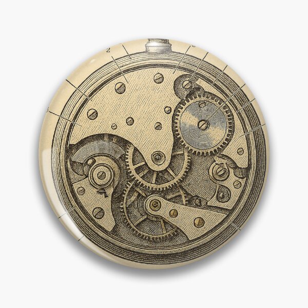 Item preview, Vintage Pocket Watch Mechanism Diagram designed and sold by M00ri.