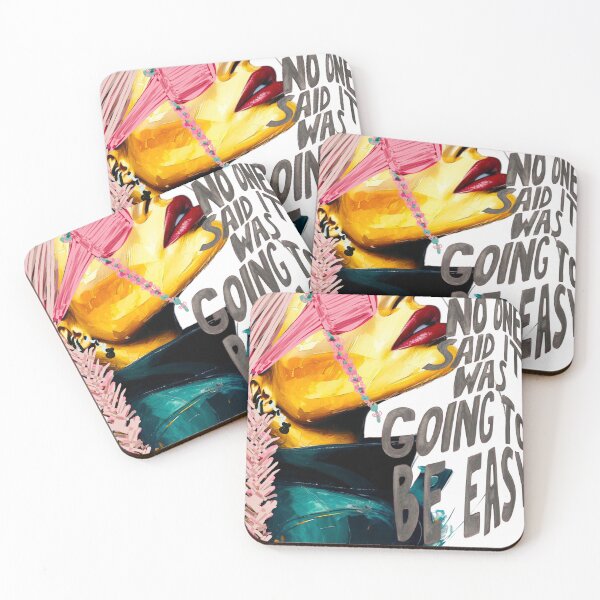 Item preview, No One Said It Was Going to Be Easy – Colorful Portrait Art | Inspiring Quote Tee, Tote, Mug & Accessories | Empowering Gift designed and sold by MsMetalROk.