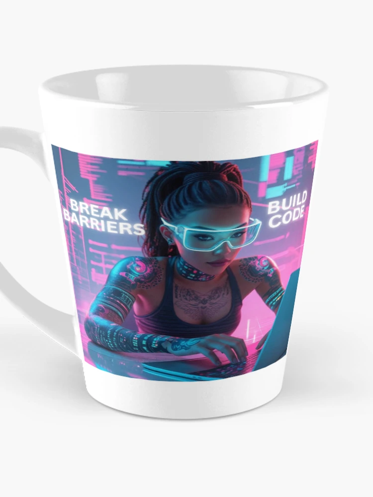 Thumbnail 3 of 4, Coffee Mug, Code Queen : Break Barriers Build Code designed and sold by Quiet Spark Studio.