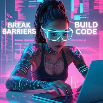 Artwork thumbnail, Code Queen : Break Barriers Build Code by Quiet Spark Studio