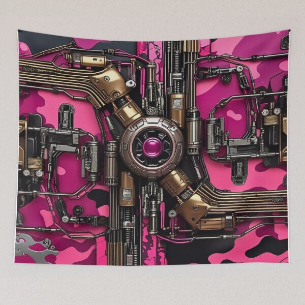 Item preview, Cyberpunk Camouflage Mechanical Metallic Wiring Pattern designed and sold by CamouflageLab.
